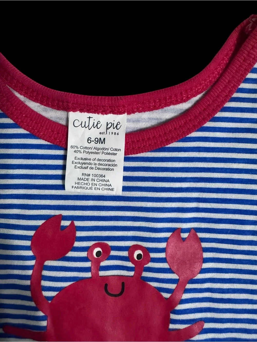 Children's Blue & Red Crab Tank Top and Shorts Set